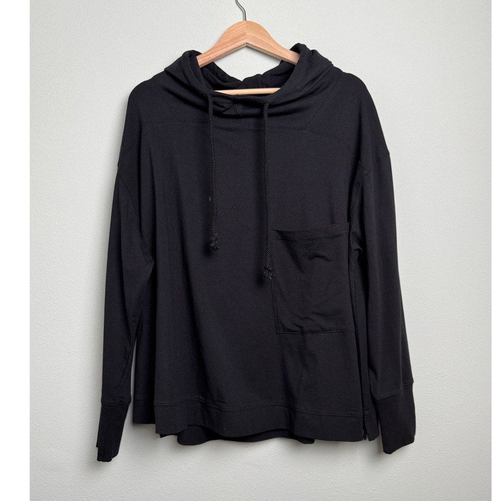 Natural Life Pocket Hoodie Pullover Long Sleeve Cozy Loungewear Black Large NEW
